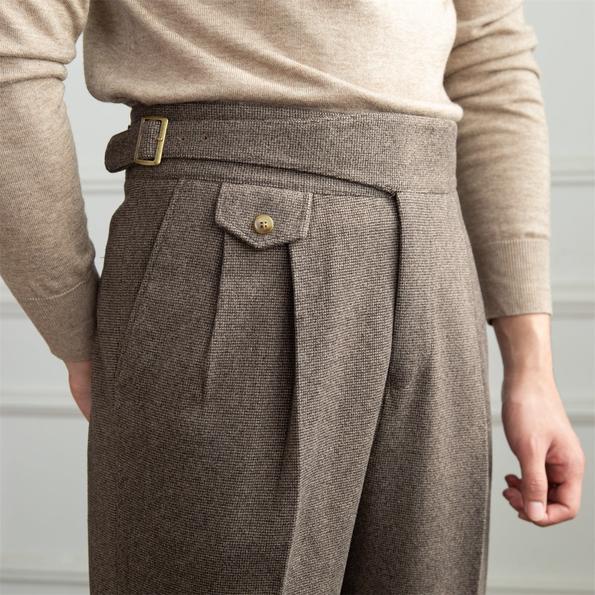 RADIANTGEM Casual Wool Pants