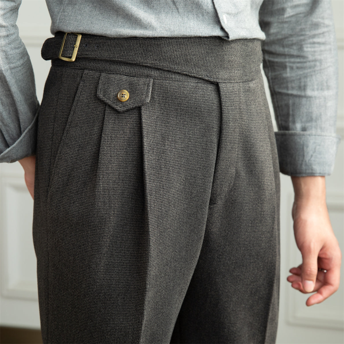 RADIANTGEM Casual Wool Pants