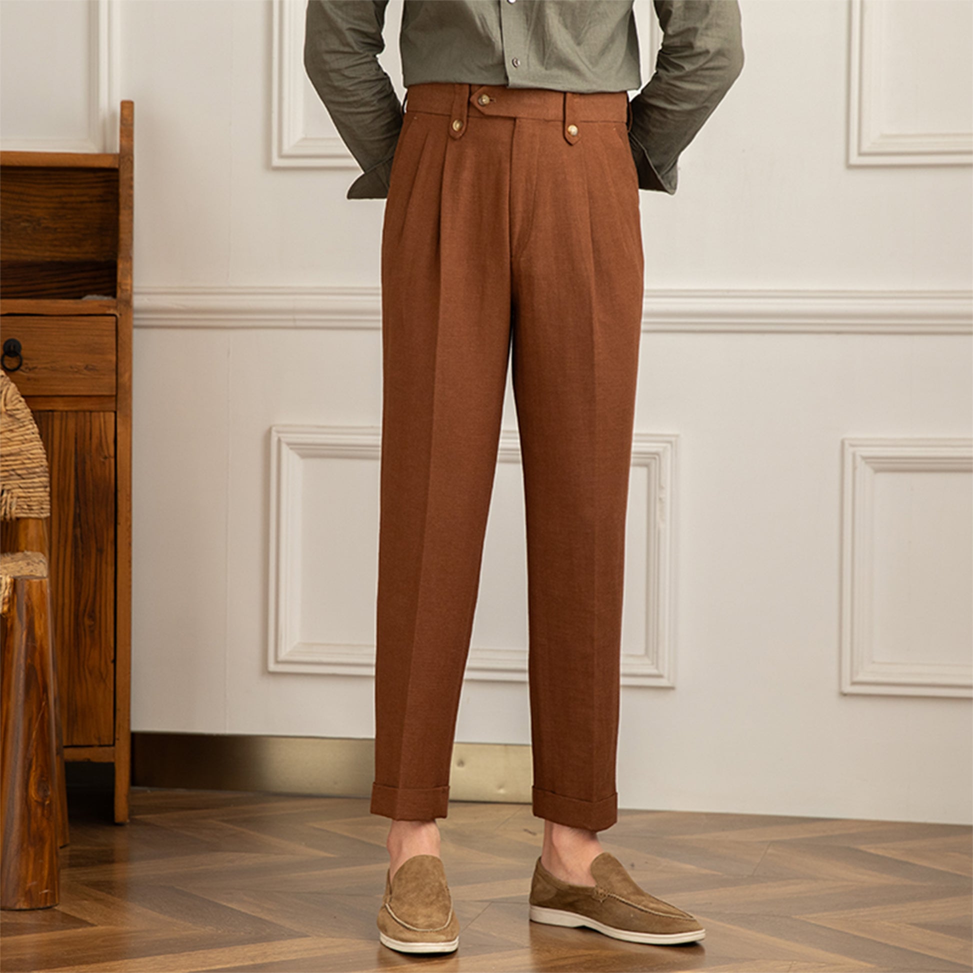 RADIANTGEM Cotton And Linen Pants