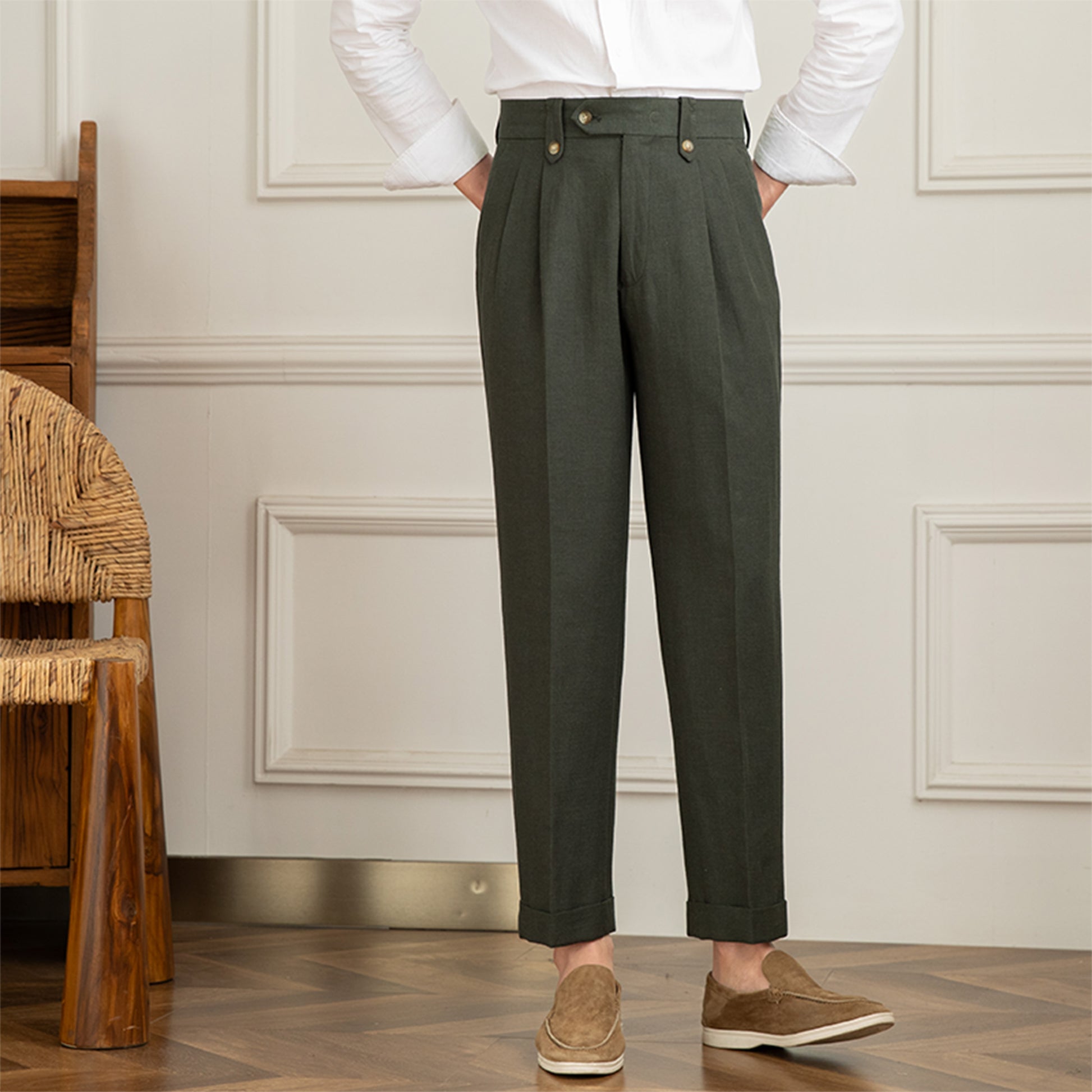RADIANTGEM Cotton And Linen Pants