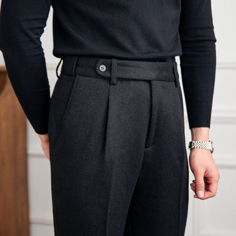 RADIANTGEM Thick Herringbone Thermal Pants