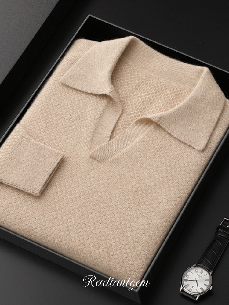 RADIANTGEM Pure Cashmere Polo