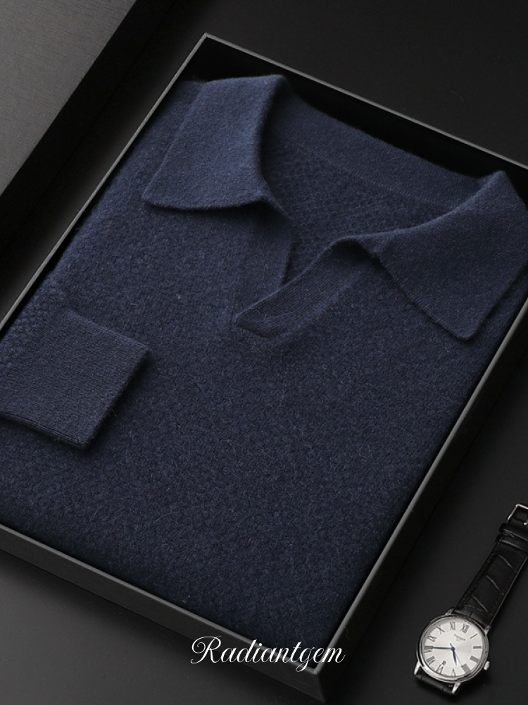 RADIANTGEM Pure Cashmere Polo