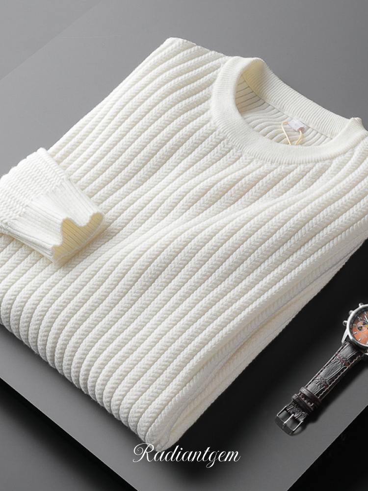 RADIANTGEM Round Neck Korean Style Sweater