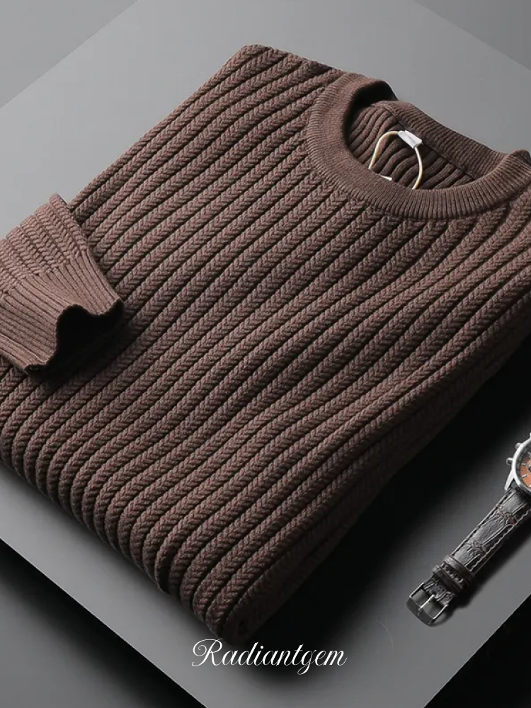 RADIANTGEM Round Neck Korean Style Sweater