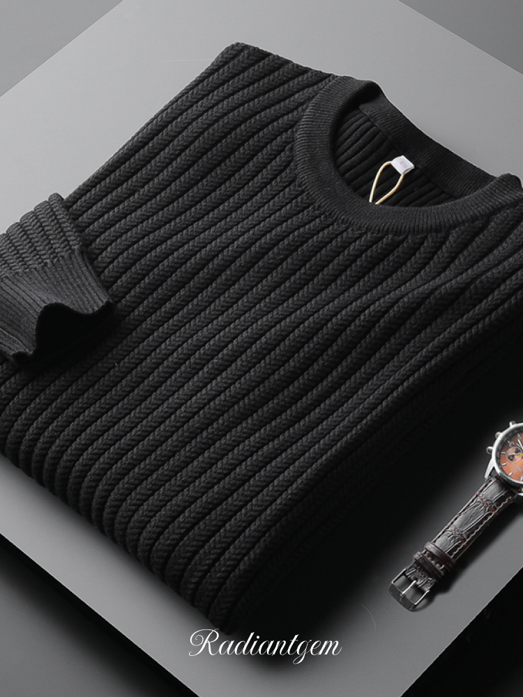 RADIANTGEM Round Neck Korean Style Sweater