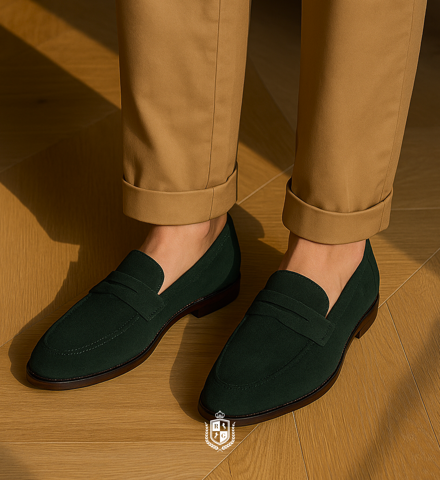 RADIANTGEM Suede Penny Loafers