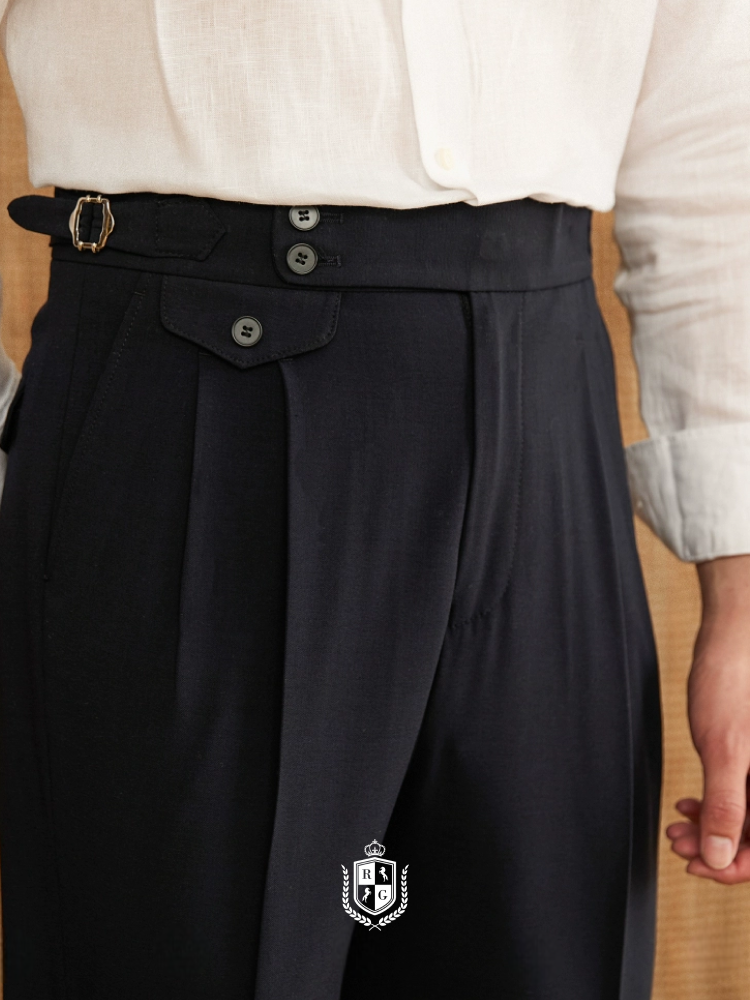 RADIANTGEM Italian Naples High Waist Suit Pants