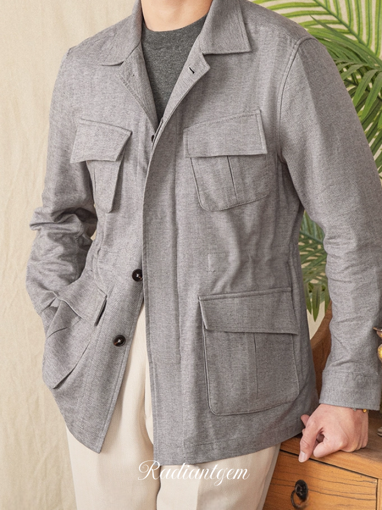 RADIANTGEM Herringbone Casual Jacket