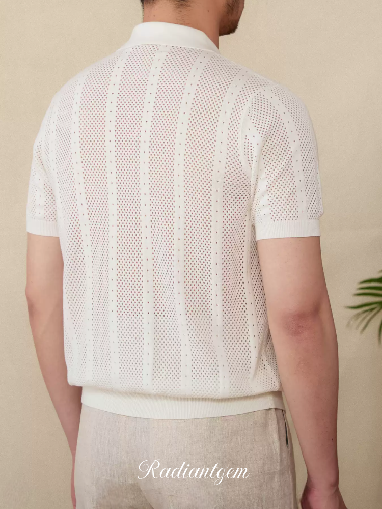 RADIANTGEM Lapel Cardigan Polo