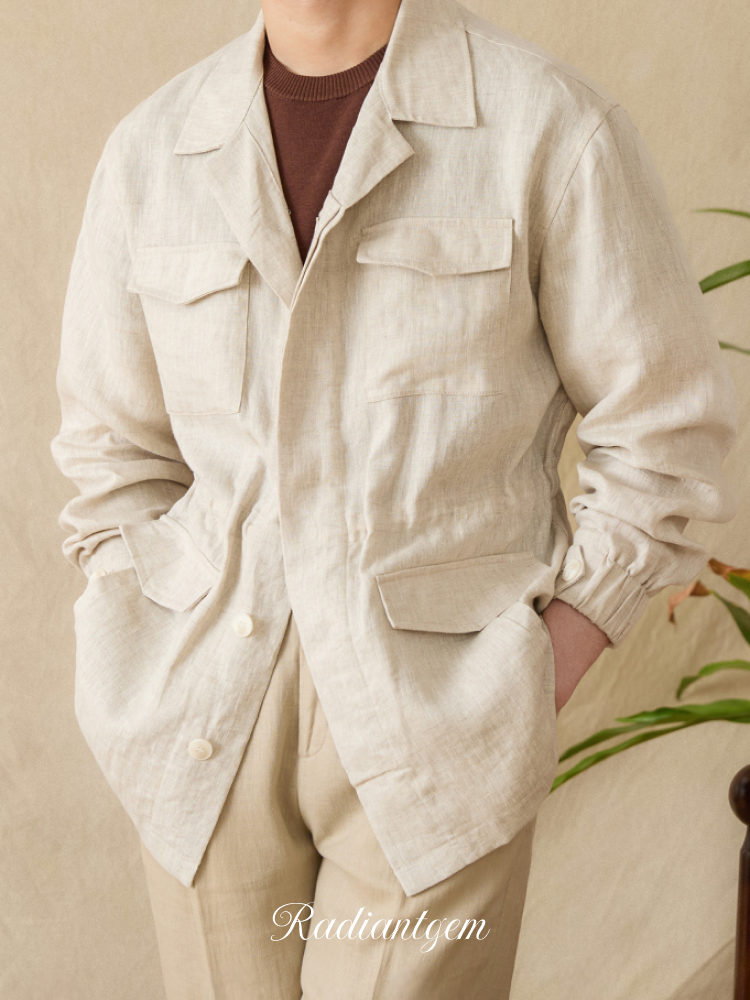RADIANTGEM 100% Linen Jacket