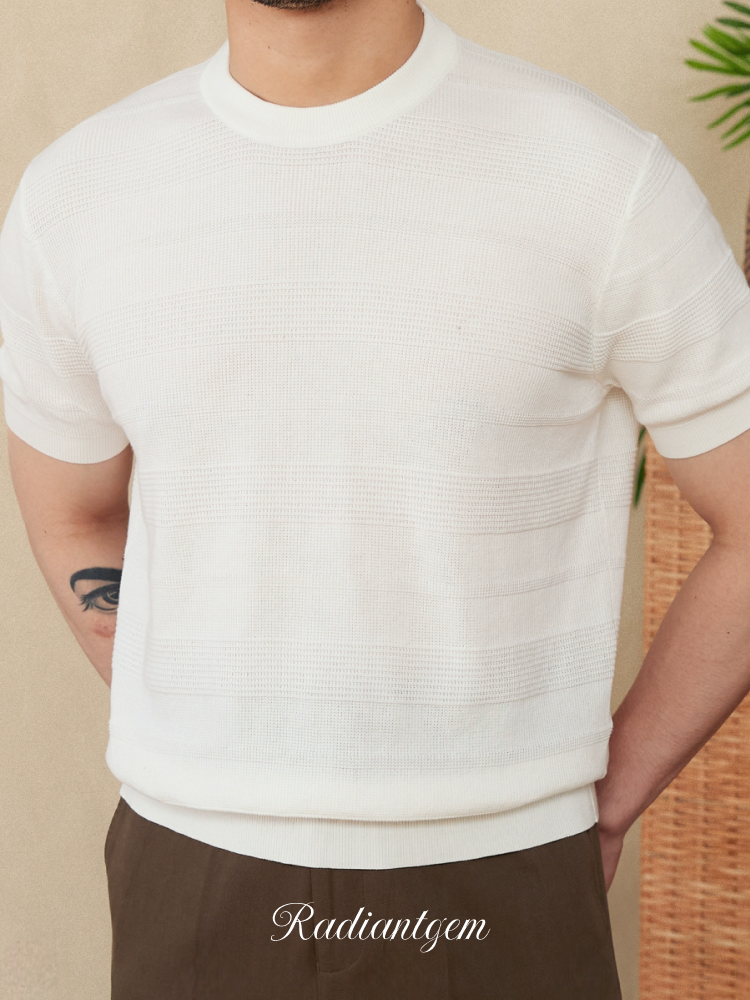 RADIANTGEM Cotton Striped T-shirt