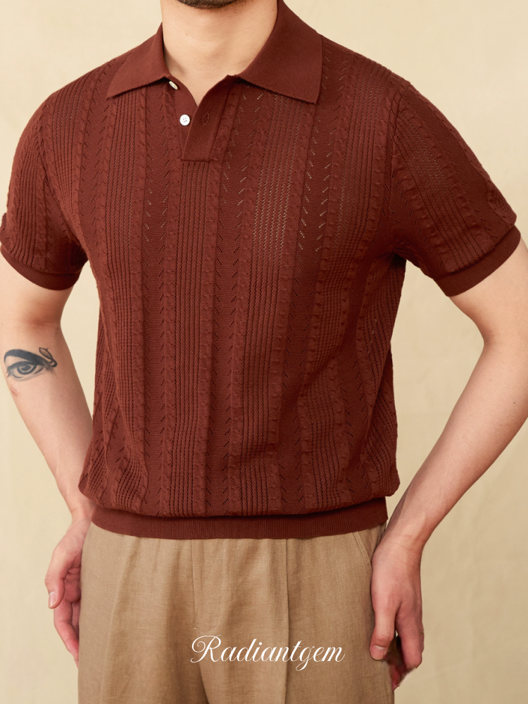 RADIANTGEM Cotton Knitted Polo