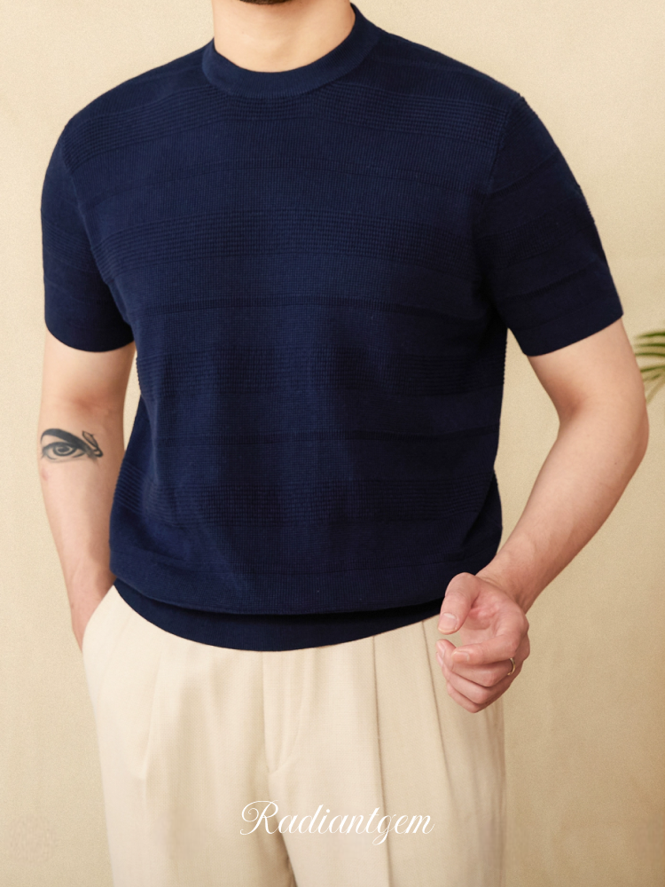 RADIANTGEM Cotton Striped T-shirt