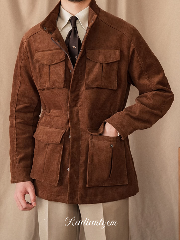RADIANTGEM Corduroy Safari Jacket Jacket
