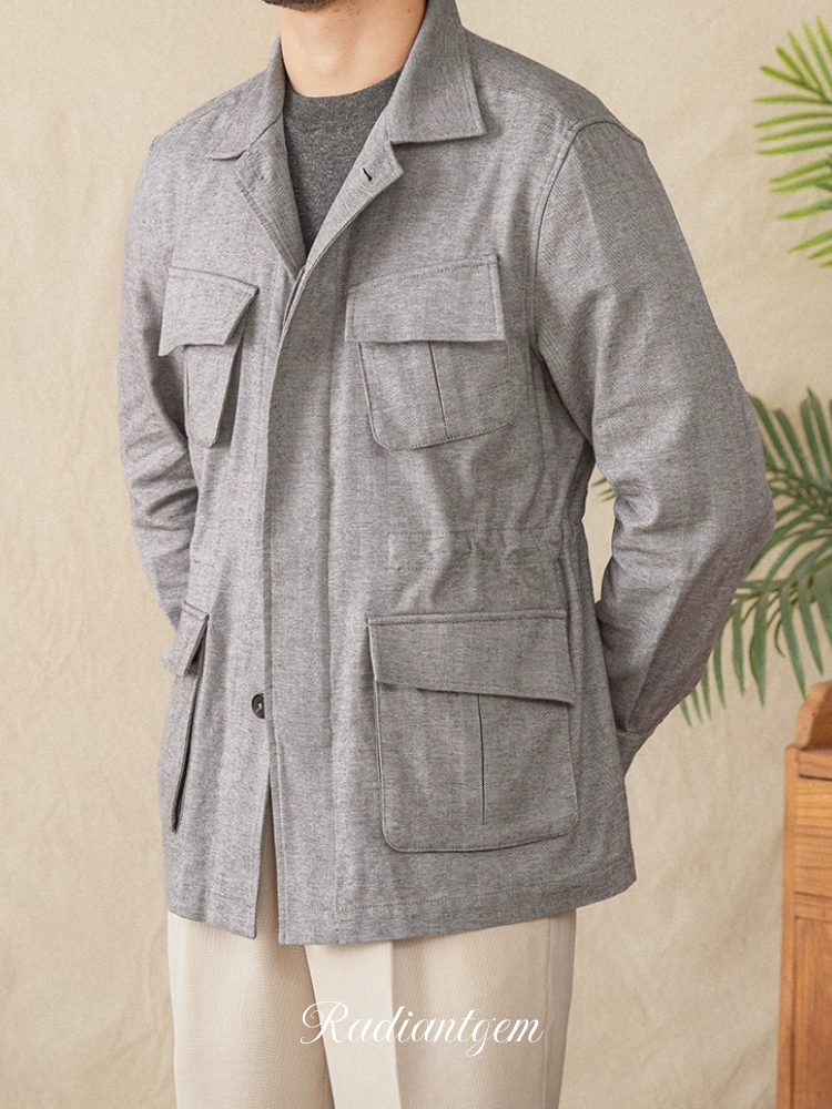 RADIANTGEM Herringbone Casual Jacket
