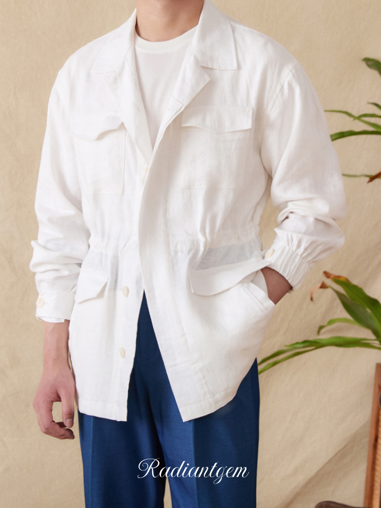 RADIANTGEM 100% Linen Jacket