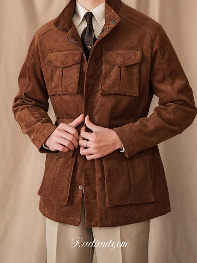 RADIANTGEM Corduroy Safari Jacket Jacket