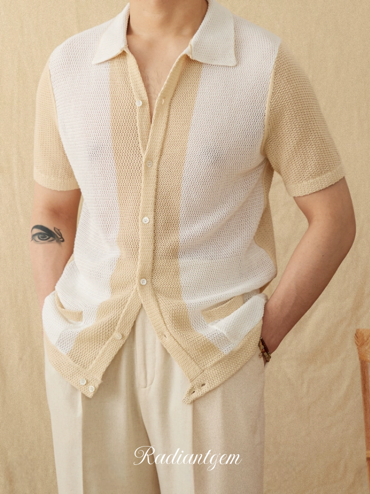 RADIANTGEM Cotton Cardigan Polo