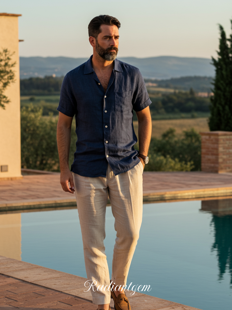 RADIANTGEM Linen Cuban Shirt