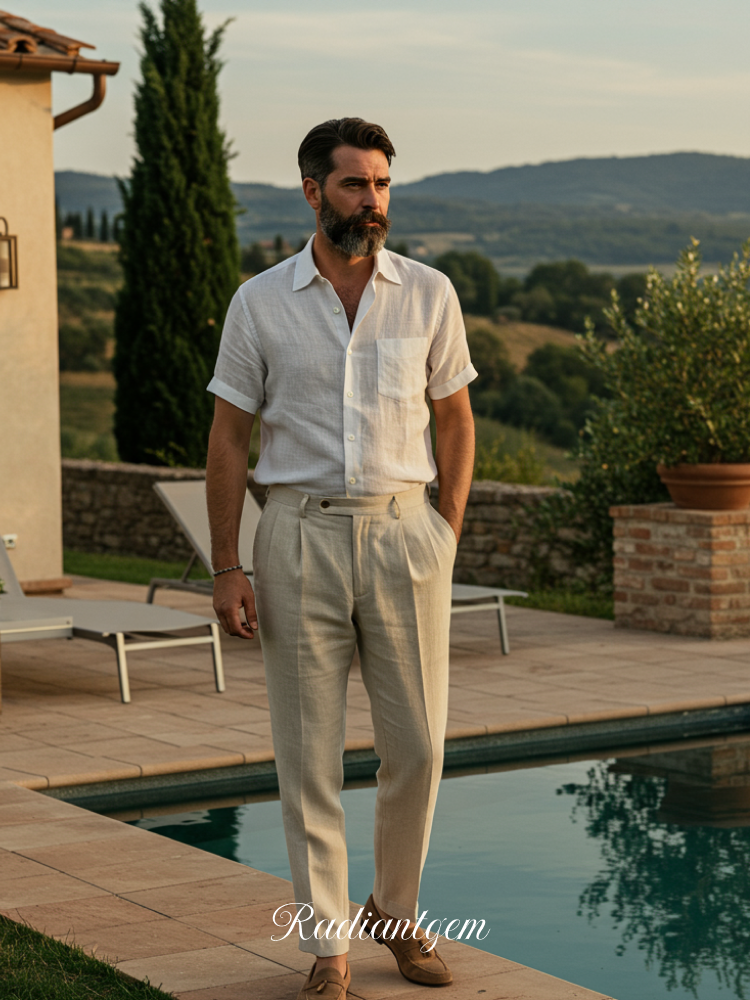 RADIANTGEM Linen Cuban Shirt