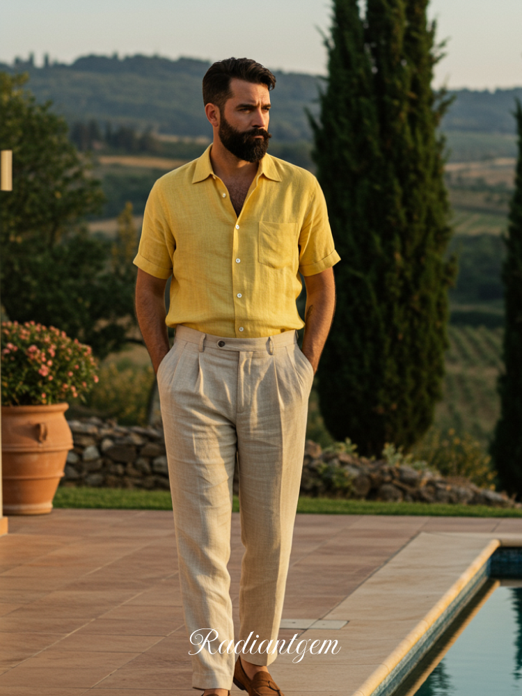 RADIANTGEM Linen Cuban Shirt
