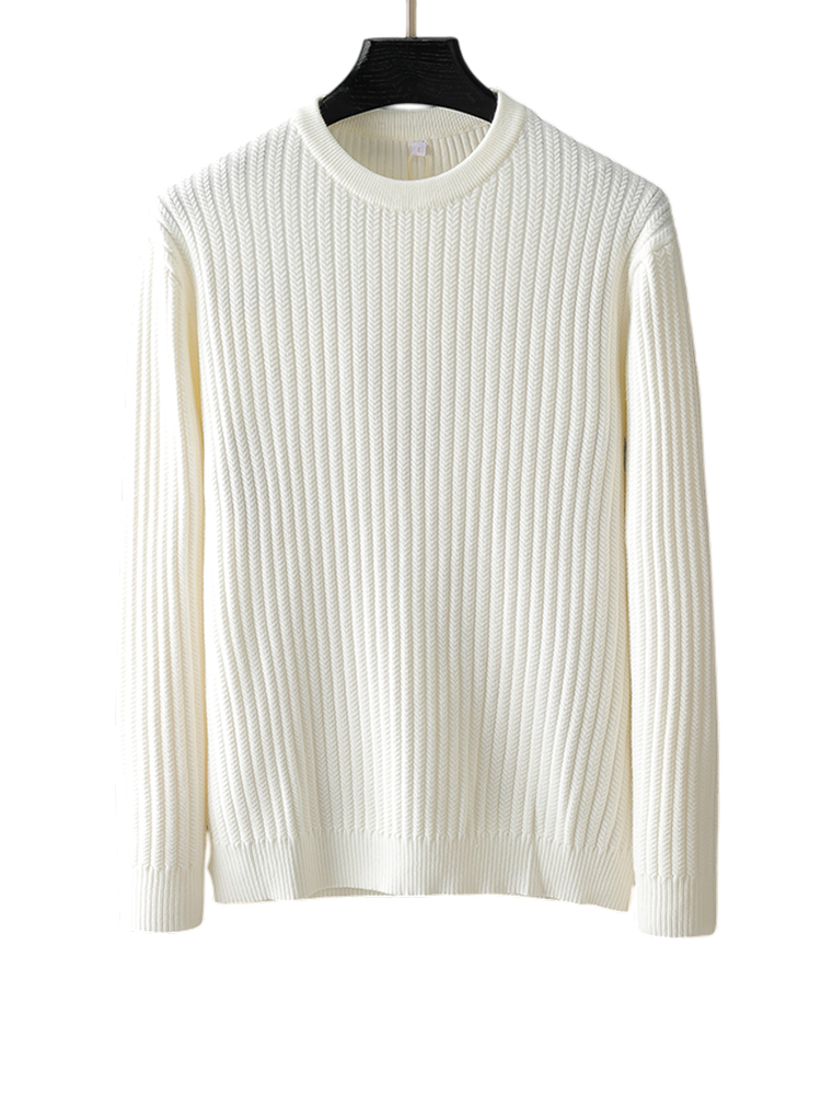 RADIANTGEM Round Neck Korean Style Sweater