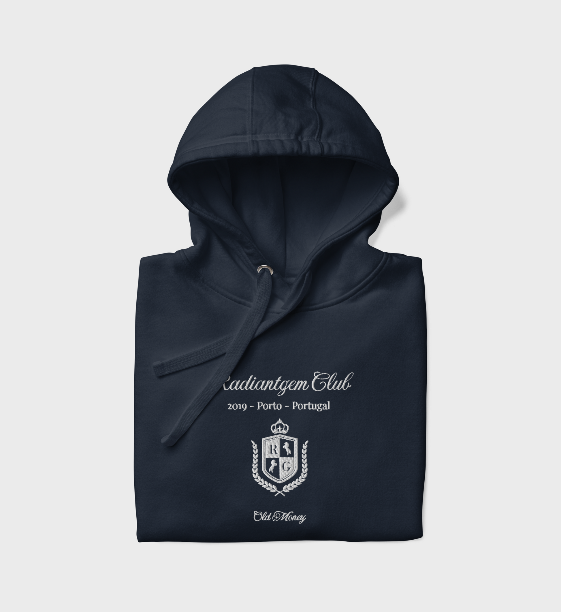 RADIANTGEM CLUB HOODIE - NAVY/WHITE