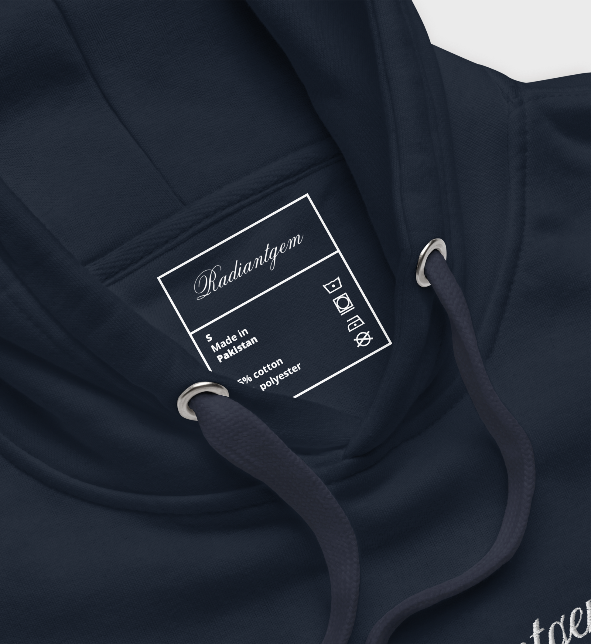 RADIANTGEM CLUB HOODIE - NAVY/WHITE