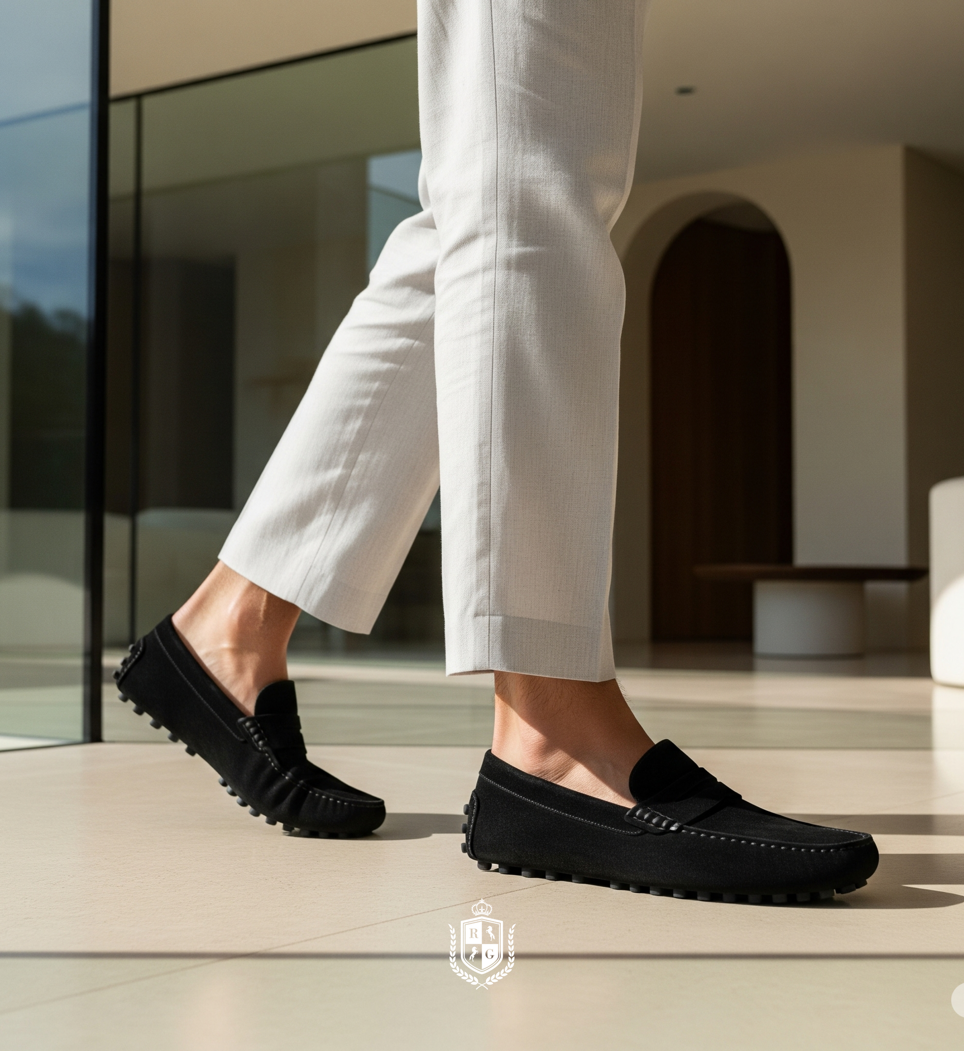 Suede Driver Loafers