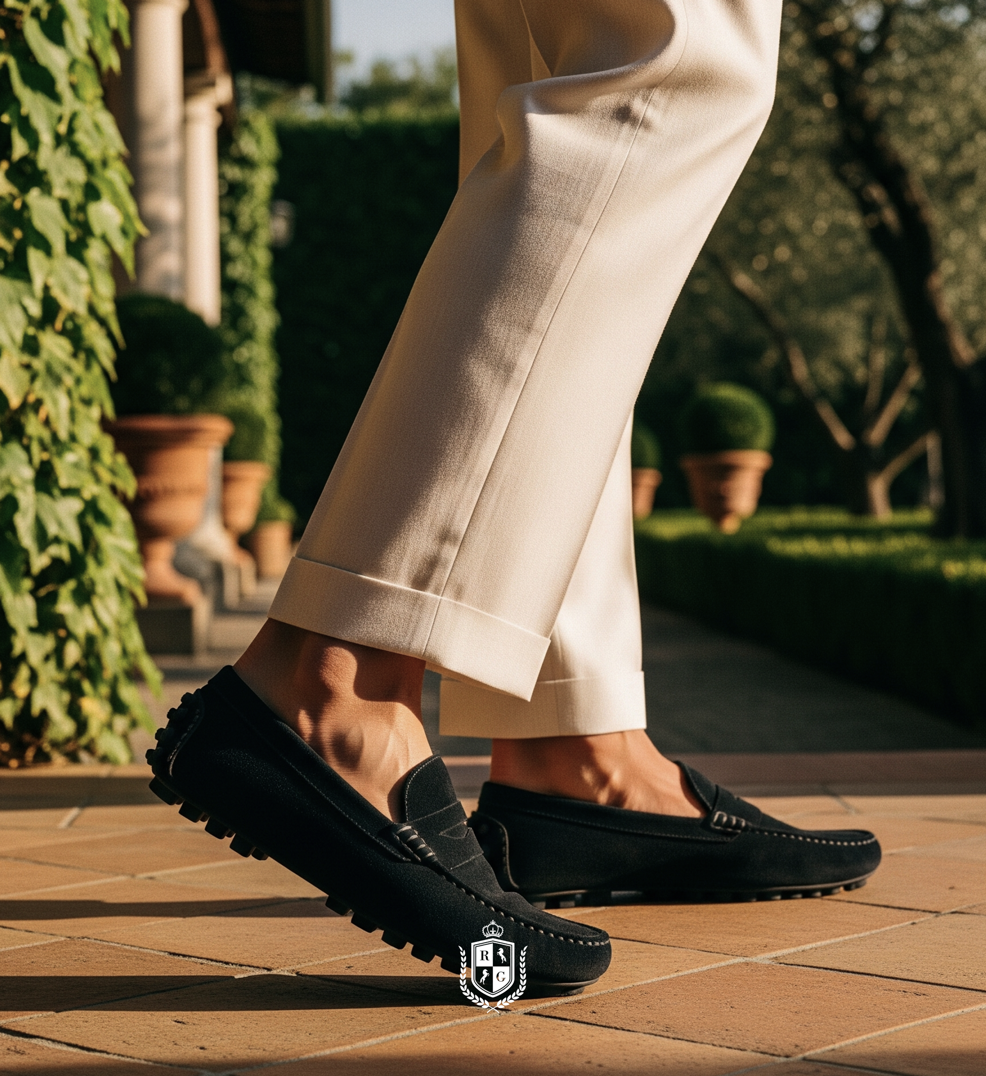 Suede Driver Loafers