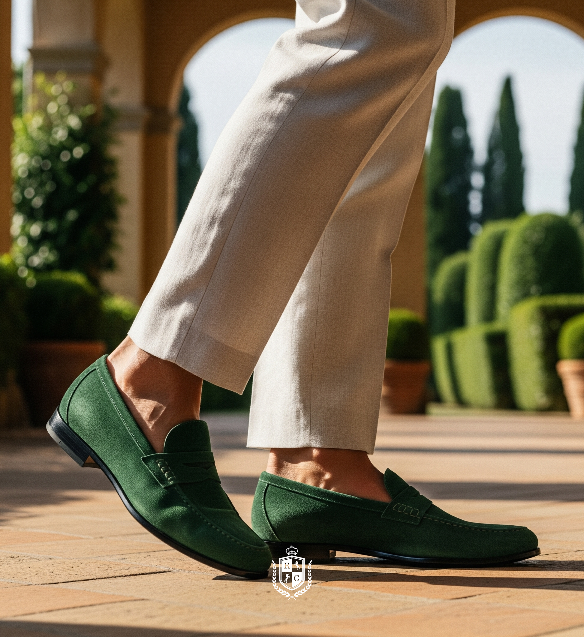 RADIANTGEM Suede Penny Loafers