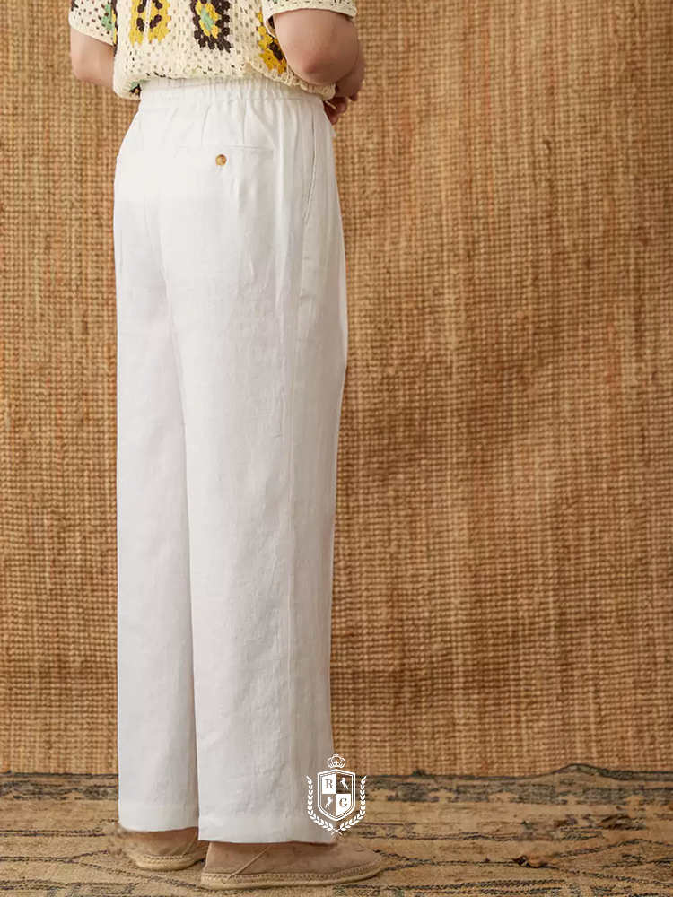 RADIANTGEM 100% Linen Summer Pants