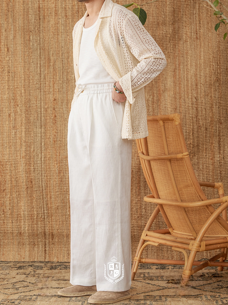RADIANTGEM 100% Linen Summer Pants