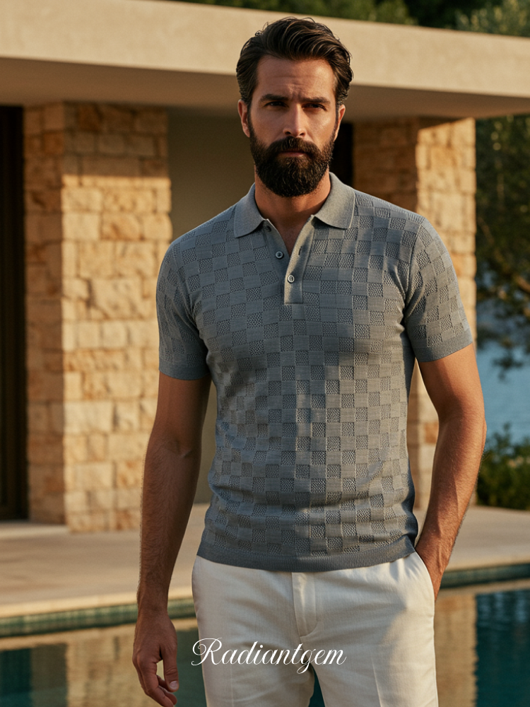 RADIANTGEM Short Sleeve Casual Lapels Polo