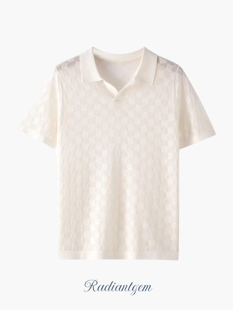 RADIANTGEM Short Sleeve Casual Lapels Polo