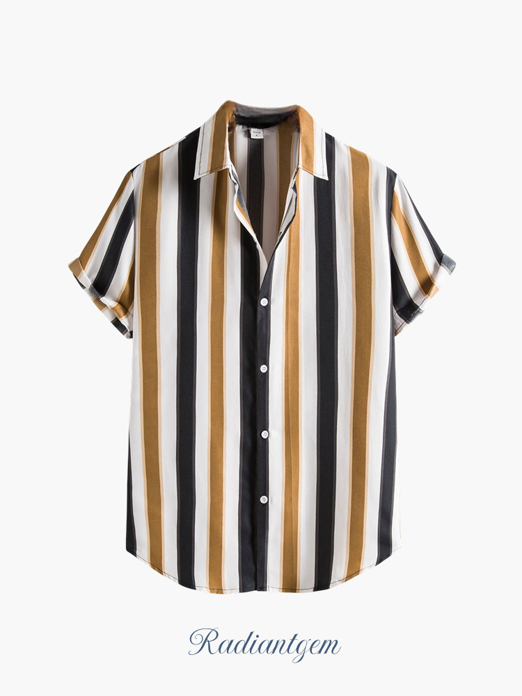 RADIANTGEM Cotton Casual Short-sleeved Shirt