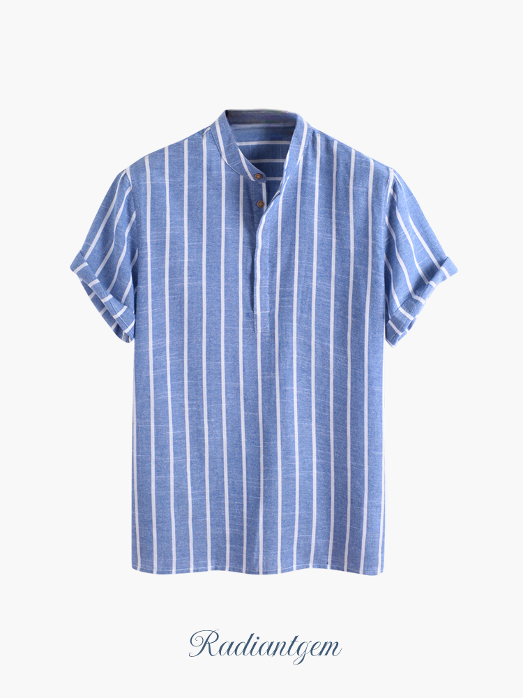 RADIANTGEM Cotton Striped Casual Shirt