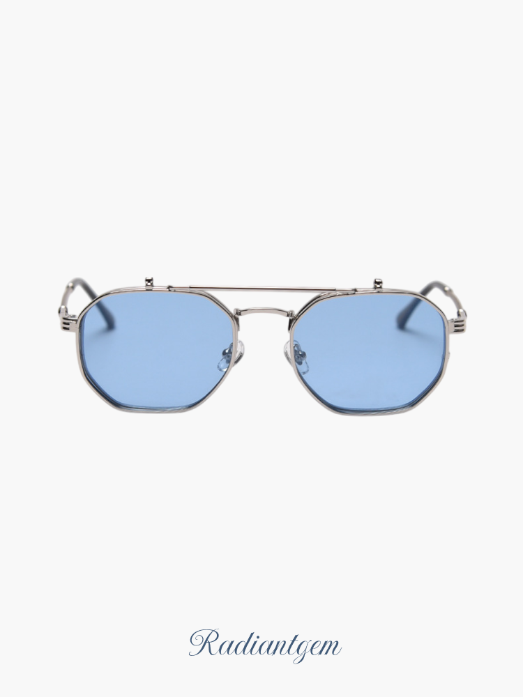 RADIANTGEM Metal Retro Sunglasses