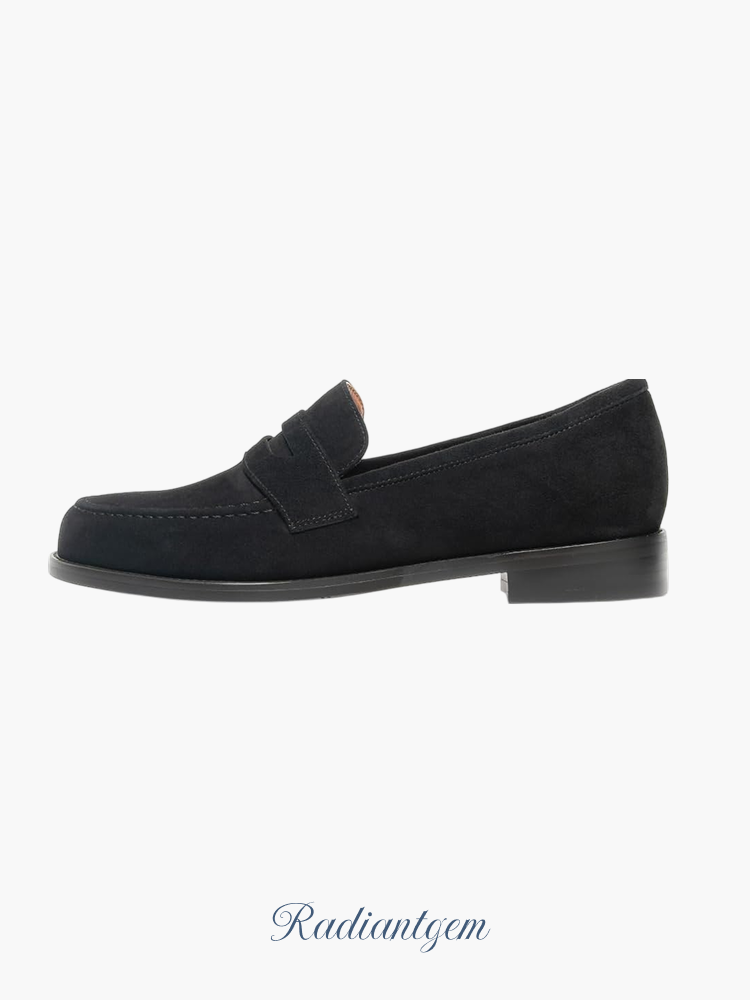 RADIANTGEM Suede Penny Loafers