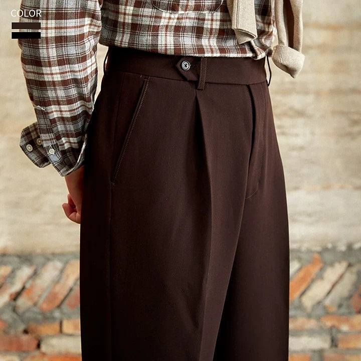 RADIANTGEM Italian Casual Wide-leg Pants