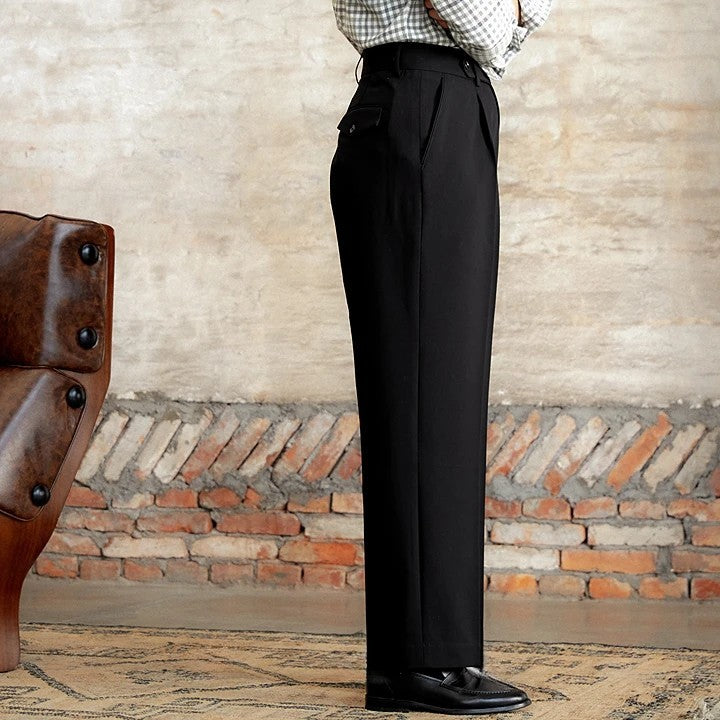 RADIANTGEM Italian Casual Wide-leg Pants