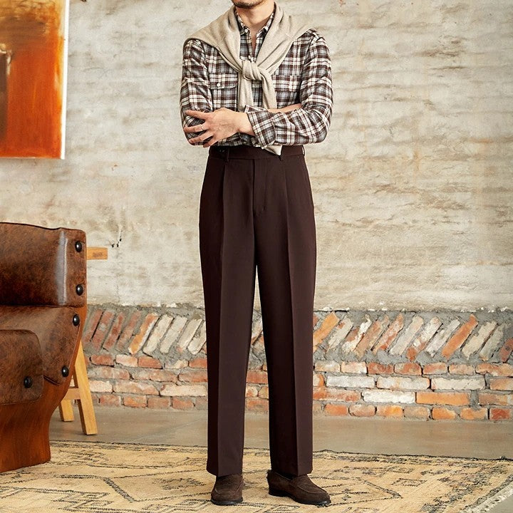 RADIANTGEM Italian Casual Wide-leg Pants