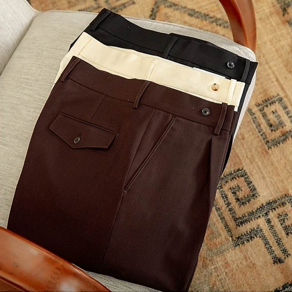 RADIANTGEM Italian Casual Wide-leg Pants