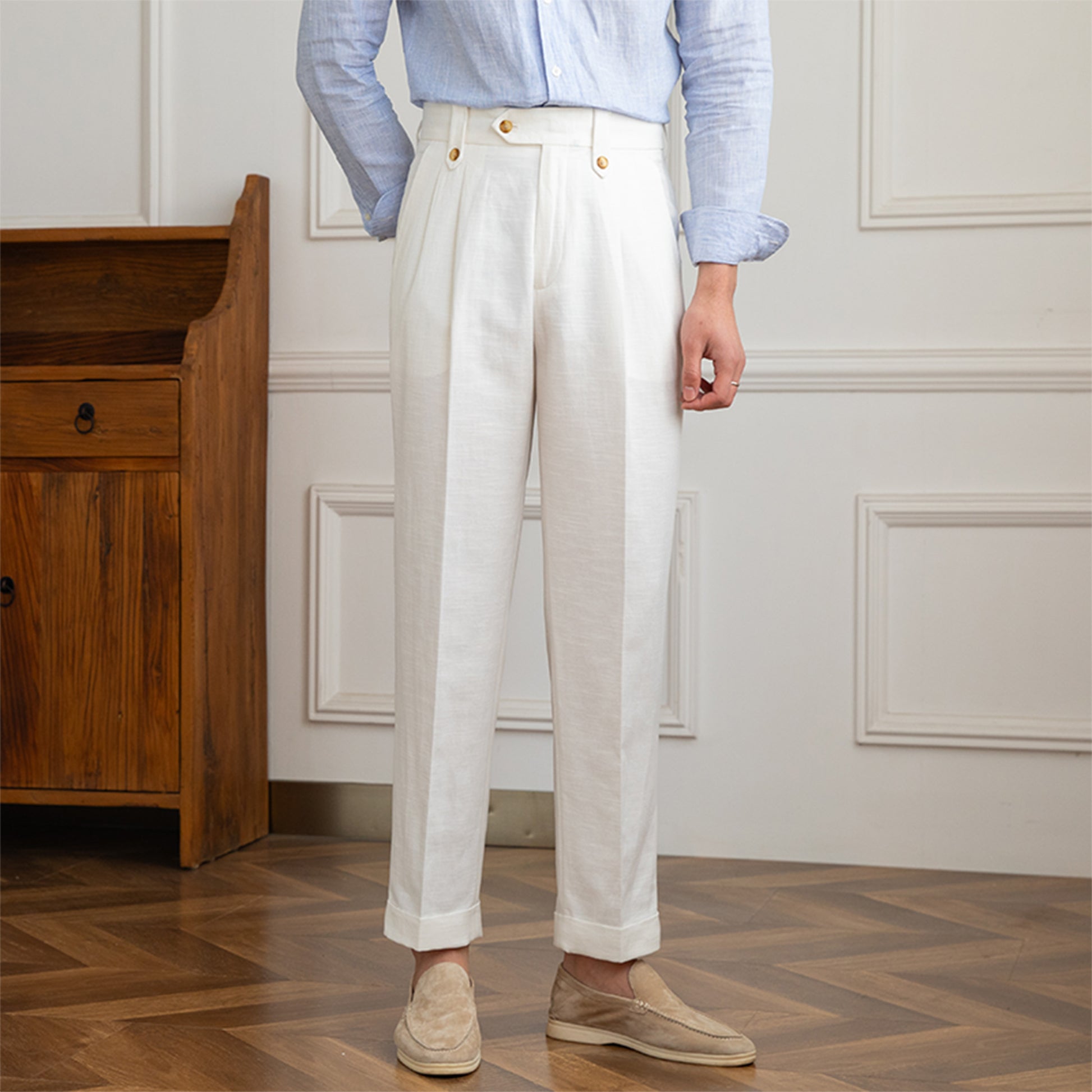 RADIANTGEM Cotton And Linen Pants