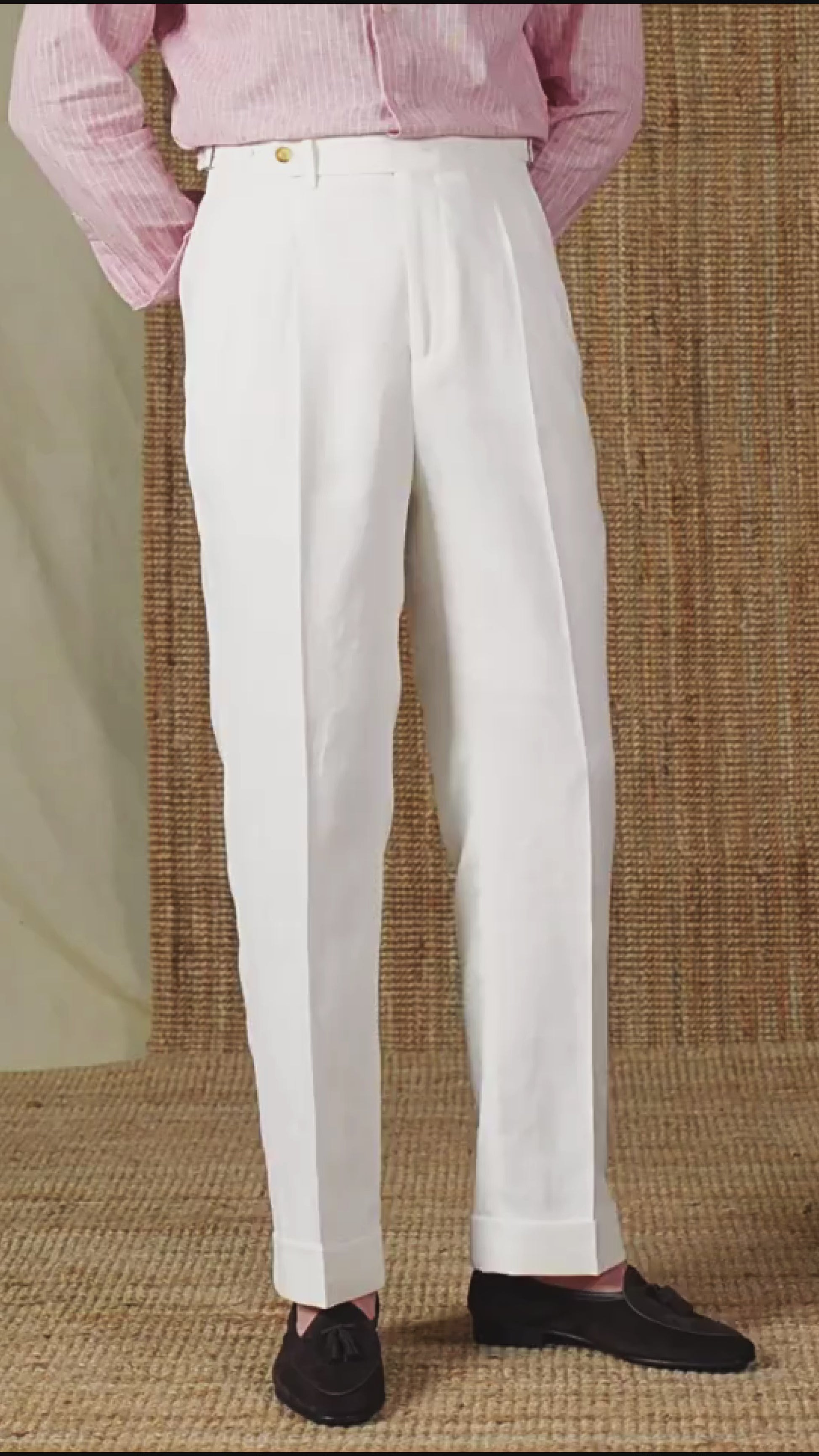 RADIANTGEM Linen High Waist Trousers