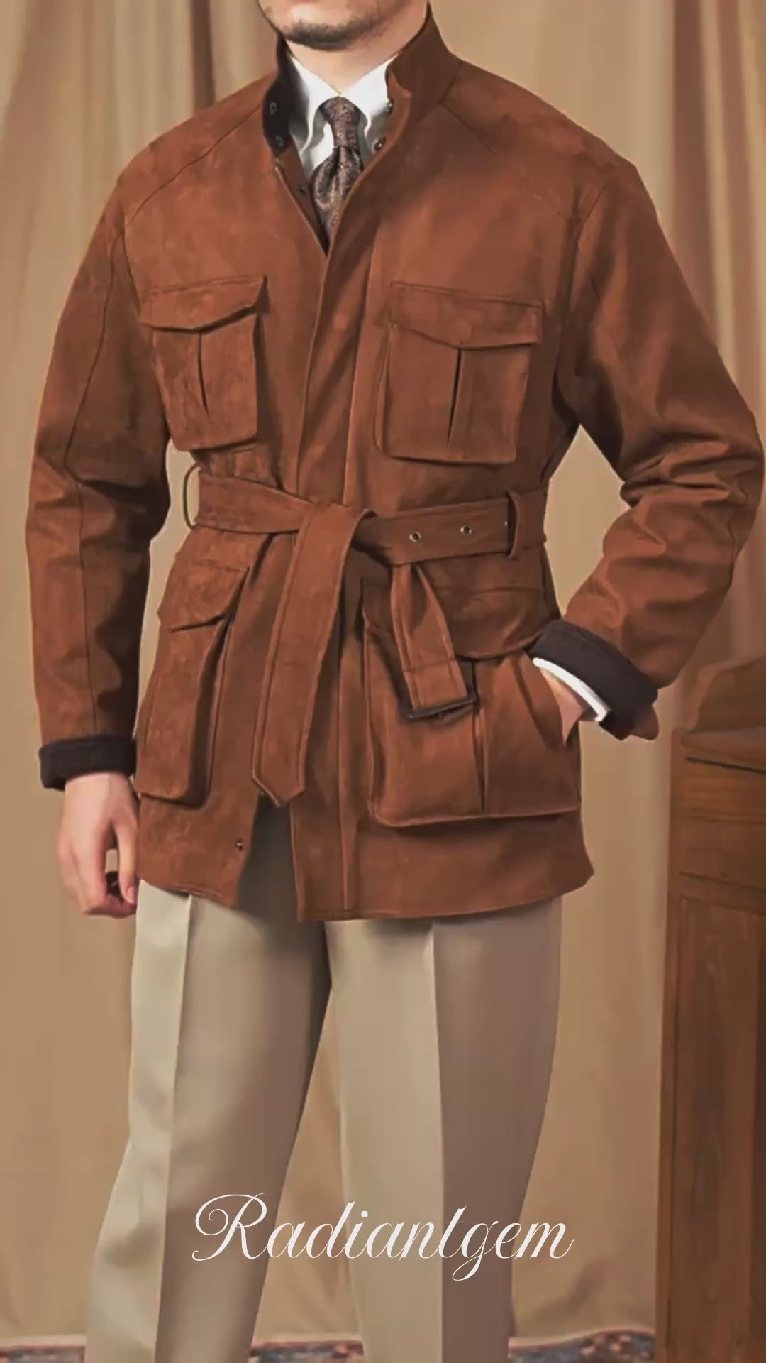 RADIANTGEM Suede Vintage Jacket