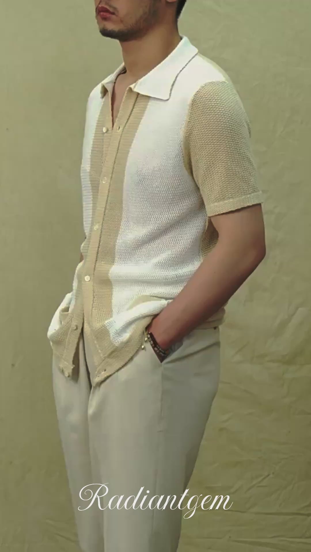 RADIANTGEM Cotton Cardigan Polo
