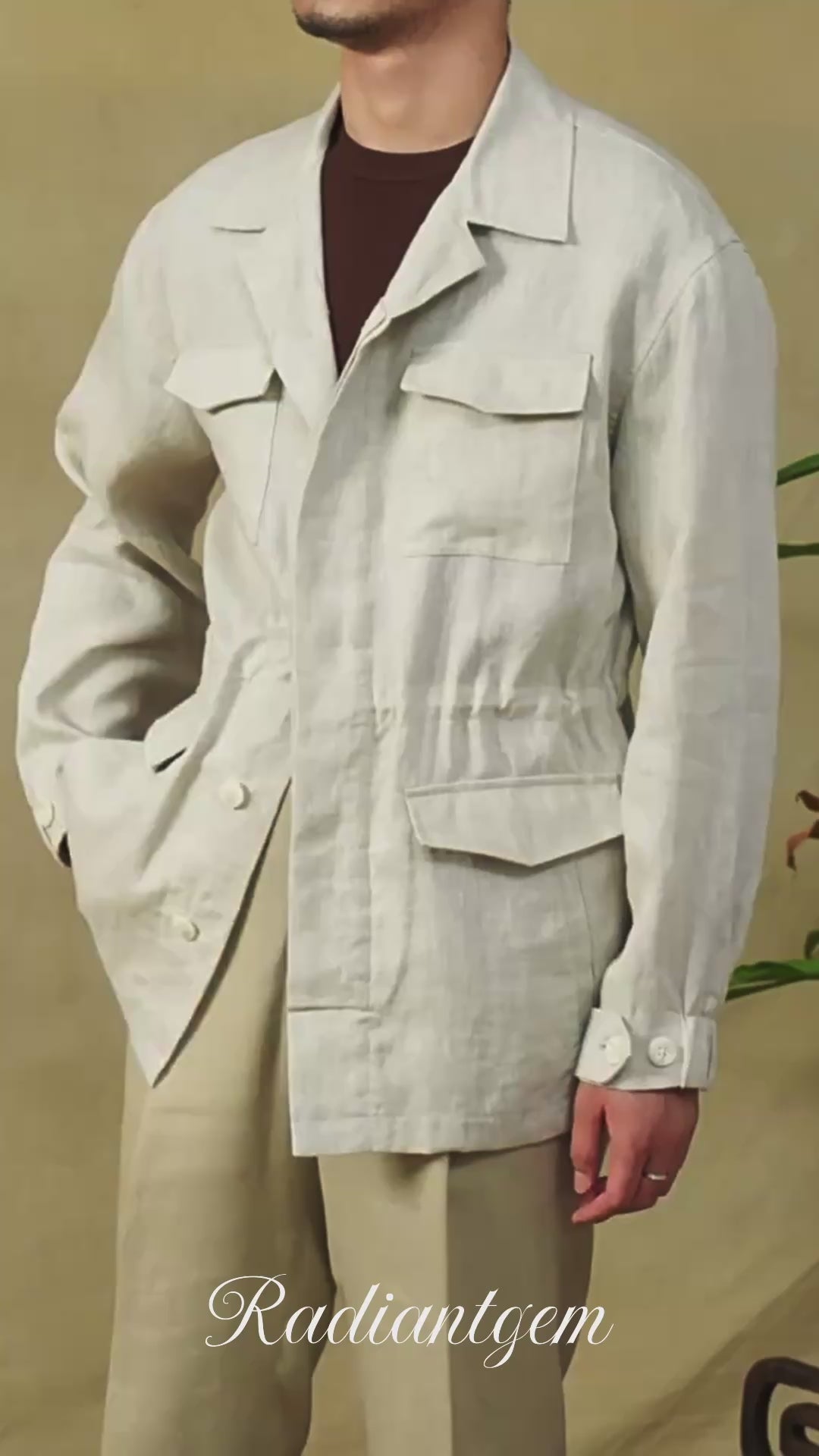 RADIANTGEM 100% Linen Jacket
